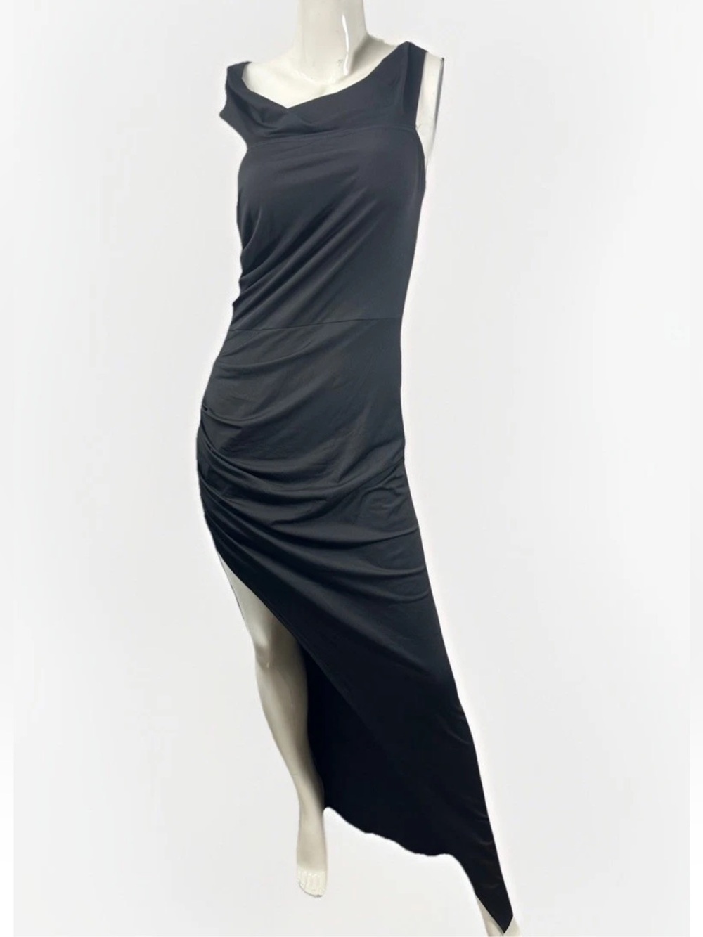 NWT BALTIC BORN Women’s Sz M Black Off The Shoulder Maxi Dress Slit Leg
